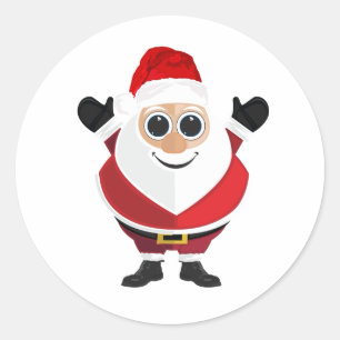Santa Claus Runder Aufkleber