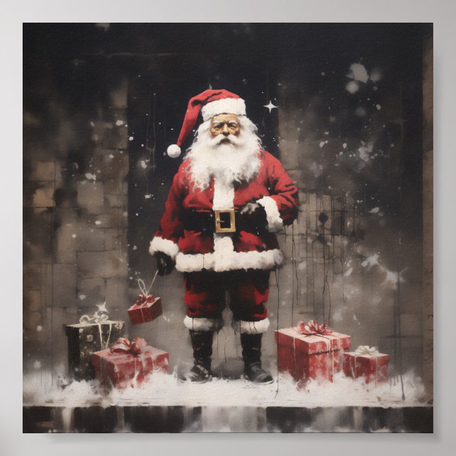 Santa Claus Rural Mural Poster (Vorne)