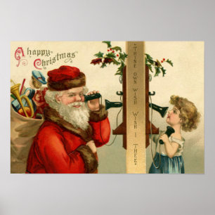 Santa Claus Sack von Toys Holly Phone Poster