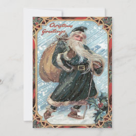 Santa Claus Sack von Toys Holly Winter Storm Einladung