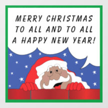 Santa Claus sagt Fensterklammer