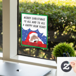 Santa Claus sagt Fensterklammer Fensteraufkleber