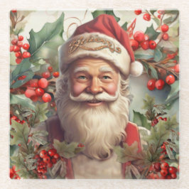 Santa Claus Saint Nicholas Weihnachtsfeiern Glasuntersetzer