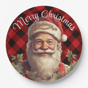 Santa Claus Saint Nicholas Weihnachtsfeiern Pappteller