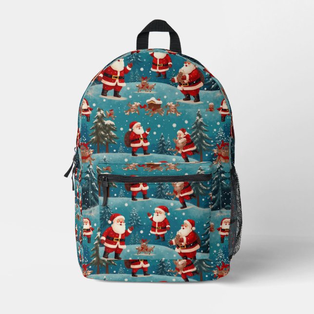 Santa Claus Sak 2 Bedruckter Rucksack (Vorderseite)
