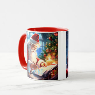 Santa Claus, Santa Claus überprüft seine Liste, Tasse