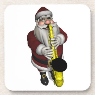 Santa Claus Saxophone Player Getränkeuntersetzer