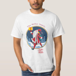 Santa Claus schmelzen sich den ganzen Weg in monog T-Shirt