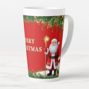 Santa Claus Schneeige Weihnachtslandschaft Milchtasse