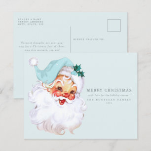 Santa Claus Shabby Chic Holiday Postkarte