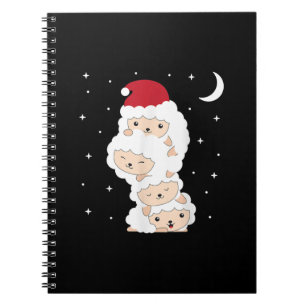 Santa Claus Sheep Christmas Lamb Farm Animals Gift Notizblock