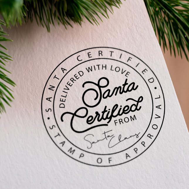 Santa Claus Siegel für die Liefergenehmigung Gummistempel (Santa Claus Certified Delivery Approval Seal Rubber Stamp)