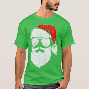 Santa Claus sieht Sonnenbrille mit Hat Beard Chris T-Shirt