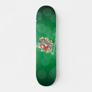Santa Claus Skateboard fahrend