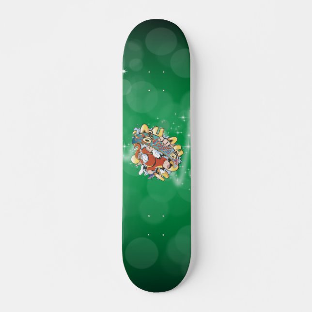 Santa Claus Skateboarding Skateboard (Vorne)
