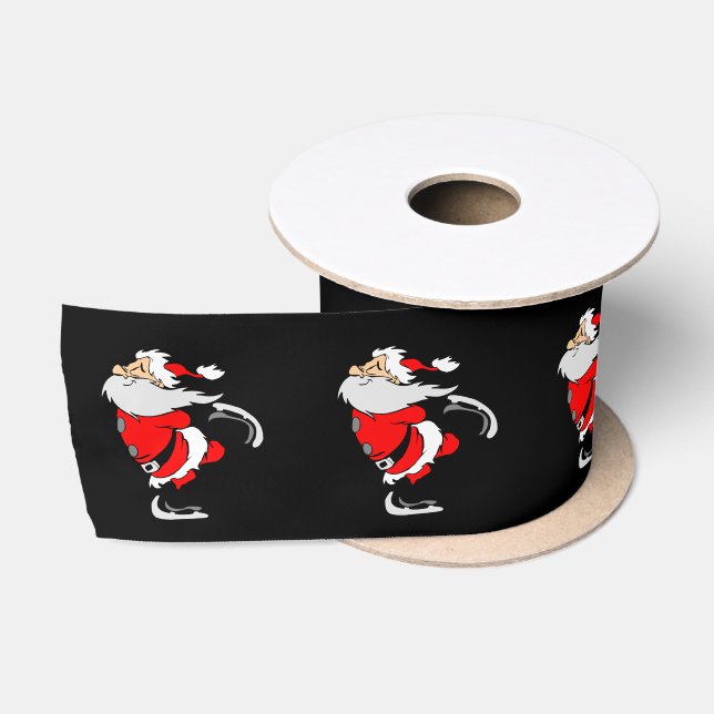 Santa Claus Skaten Satinband (Spule)