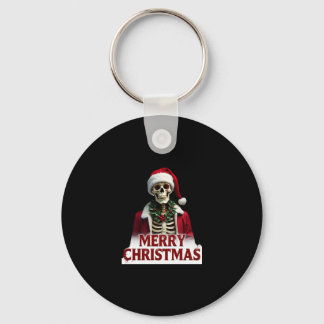 Santa Claus Skeleton Outfit Skull Funny Christmas  Schlüsselanhänger