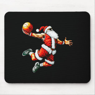 Santa Claus Slam Dunk Basketball Korb Weihnachten Mousepad