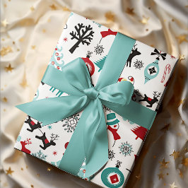 Santa Claus Sleigh Rentierzucht Frische Pasta mach Geschenkpapier