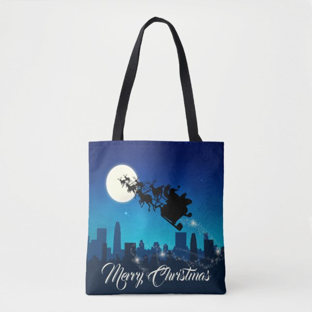 Santa Claus Sleigh Weihnachten Tasche (Vorderseite)