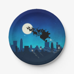 Santa Claus Sleihe Weihnachten Pappteller