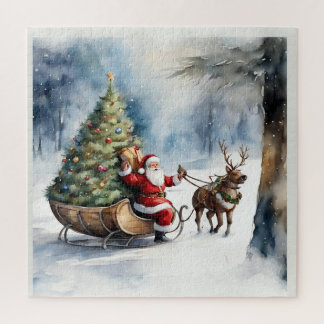 Santa Claus Snow Reindeer Sleigh