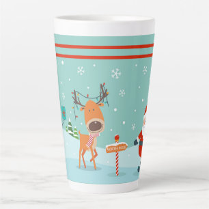 Santa Claus Snowman und Rudolph Milchtasse
