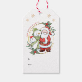 Santa Claus Snowman Weihnachten Geschenkanhänger