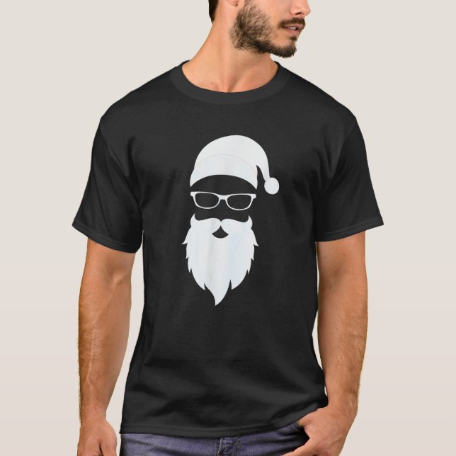 Santa Claus Sonnenbrille Funny Hipster Frauen Männ T-Shirt (Vorderseite)