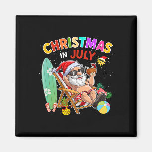 Santa Claus Sonnenbrille Strand Weihnachten im Jul Magnet
