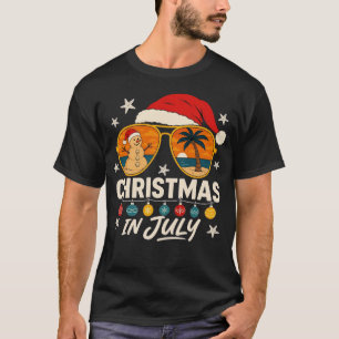 Santa Claus Sonnenbrille Strand Weihnachten im Jul T-Shirt