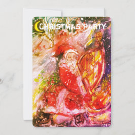 SANTA CLAUS SPIELEN HARP CHRISTMAS PARTY INVITE EINLADUNG