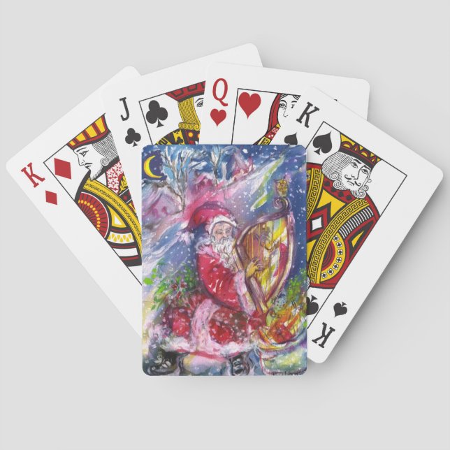 SANTA CLAUS SPIELEN HARP IM MONLIGHT SPIELKARTEN (Rückseite)