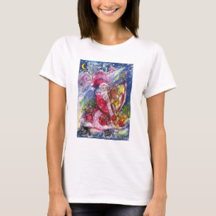 SANTA CLAUS SPIELEN HARP Musikalische Weihnachtsna T-Shirt