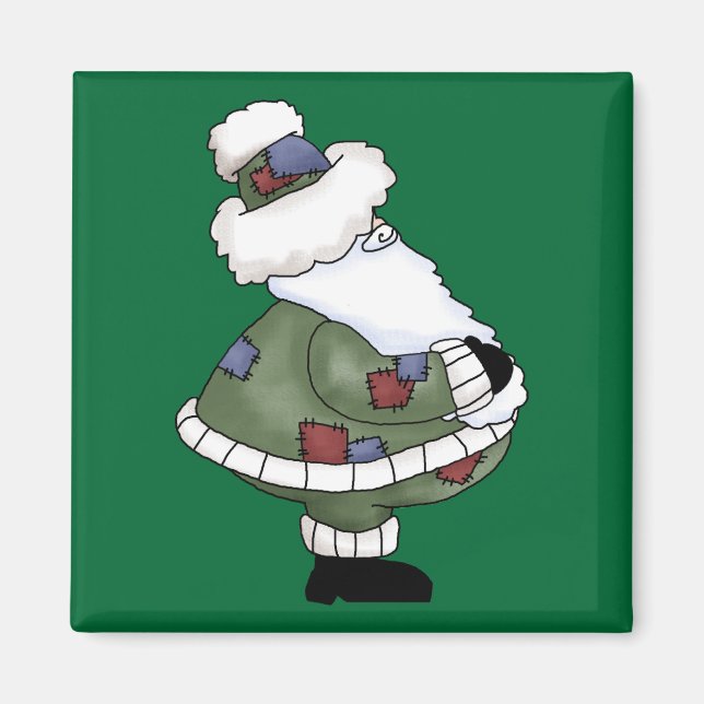 Santa Claus St Nick Jolly Frohe Weihnachten Magnet (Vorne)