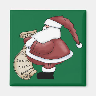 Santa Claus St Nick Jolly Frohe Weihnachten Magnet