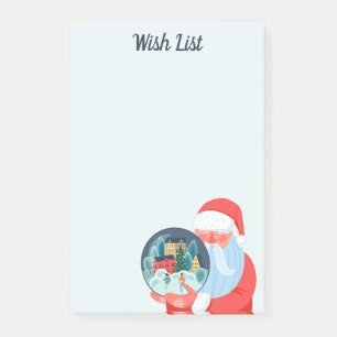 Santa Claus Stadt in Globe Post-it Klebezettel