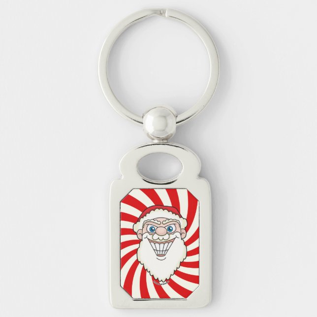 Santa Claus Starburst Screwball Graphics Schlüsselanhänger (Vorderseite)