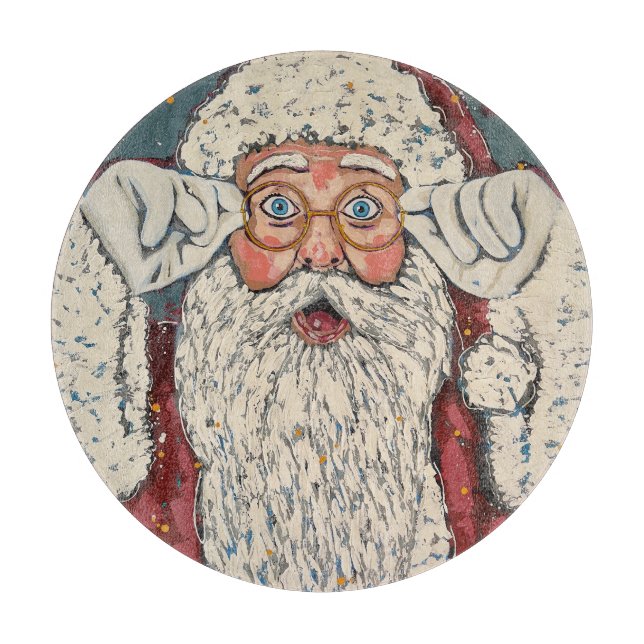 Santa Claus Surprise Schneidebrett (Vorderseite)