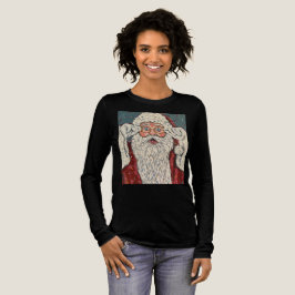 Santa Claus Surprised Tri-Blend Shirt
