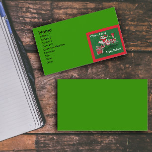 Santa Claus Süßigkeiten Zug Weihnachten Visitenkarte