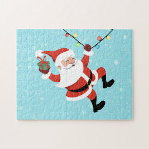 Santa Claus Swinging on a string of rope Chrismas
