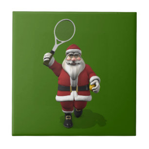 Santa Claus Tennis spielen Fliese