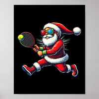 Santa Claus Tennis spielen Racket Christi