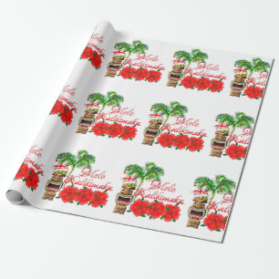 Santa Claus Tiki Mele Kalikimaka Geschenkpapier