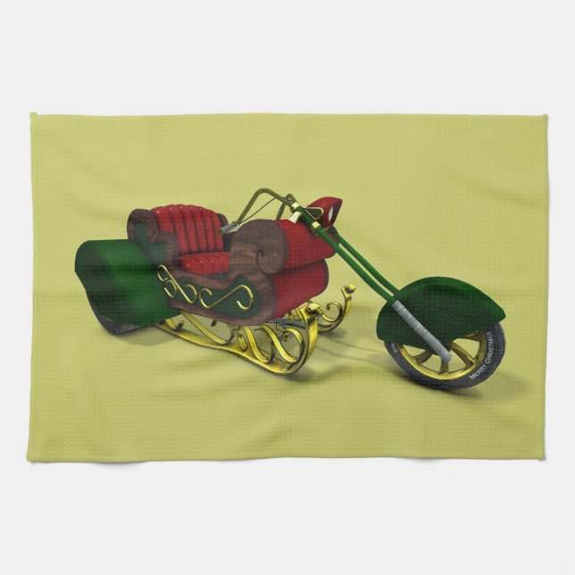 Santa Claus' Trike Handtuch (Horizontal)