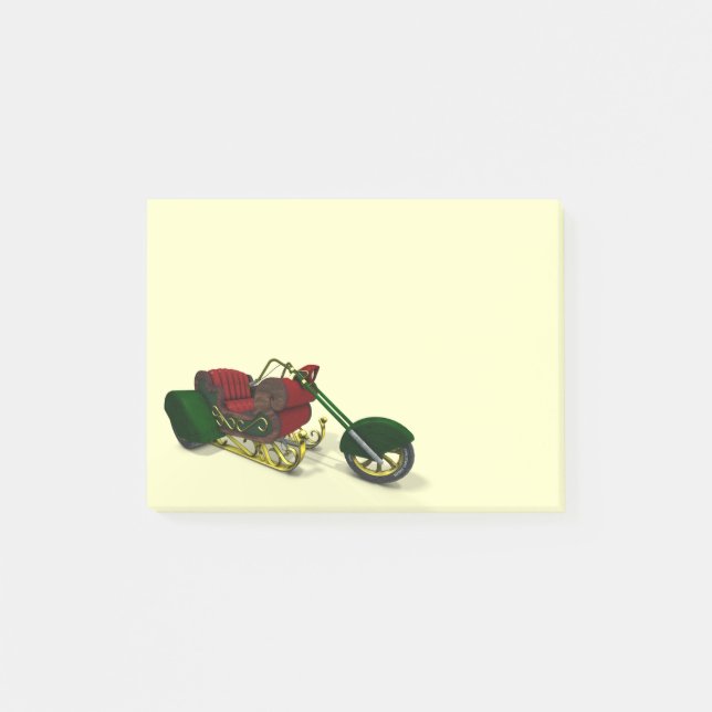 Santa Claus' Trike Post-it Klebezettel (Vorderseite)