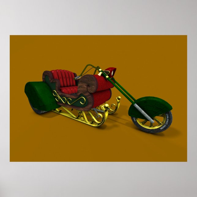 Santa Claus Trike Sledge Poster (Vorne)