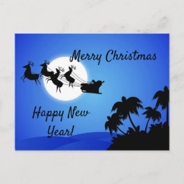 Santa Claus Tropical Christmas    TreesCard Postkarte