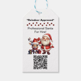 Santa Claus Two Sides Business Card Edit QR Code Geschenkanhänger